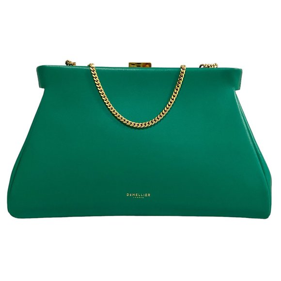 DeMellier Handbags - DeMellier London The Cannes Shoulder Bag Green Smooth